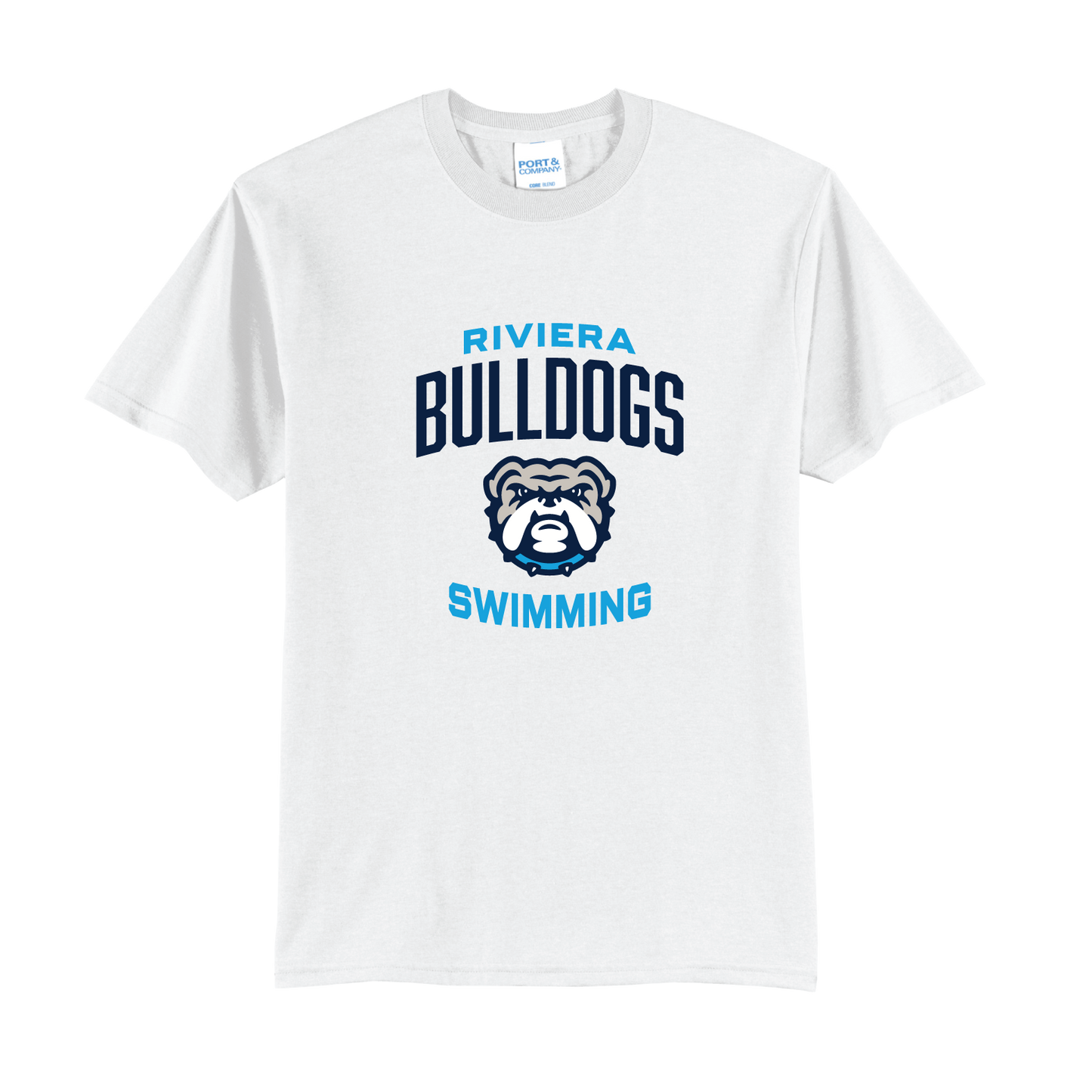 White Cotton Tee – Riviera Bulldogs Swimming