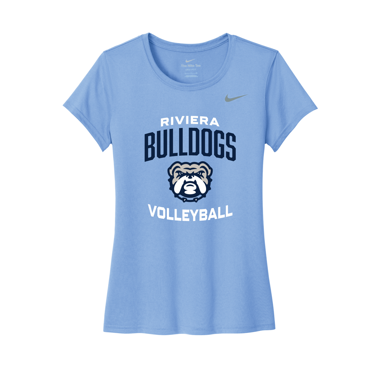 Light Blue Nike Ladies Tee – Riviera Bulldogs Volleyball