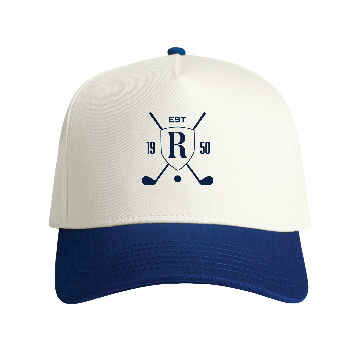 Cream/Blue Cap – R Est. Crest