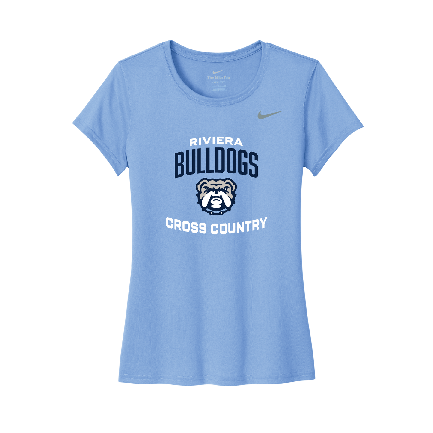 Light Blue Nike Ladies Tee – Riviera Bulldogs Cross Country