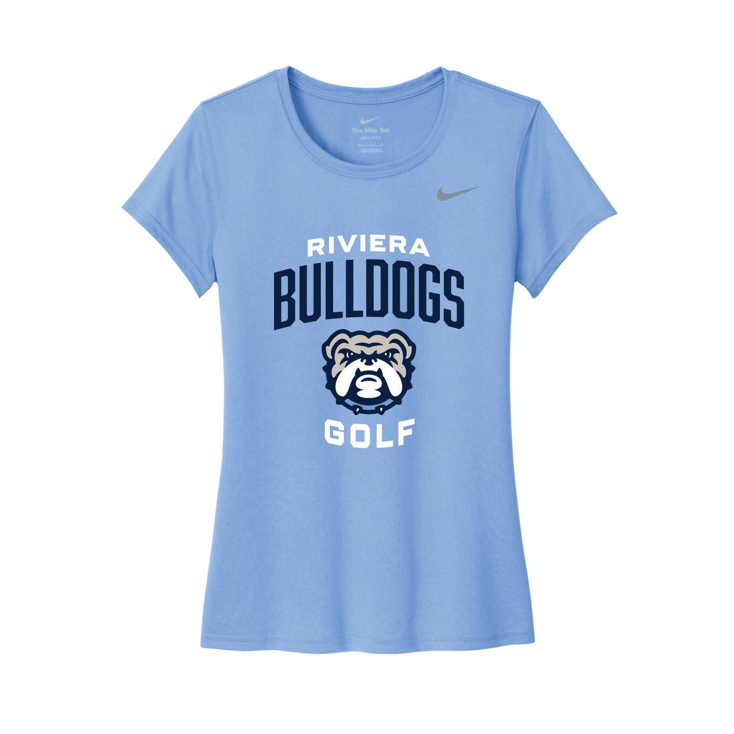 Light Blue Nike Ladies Tee – Riviera Bulldogs Golf