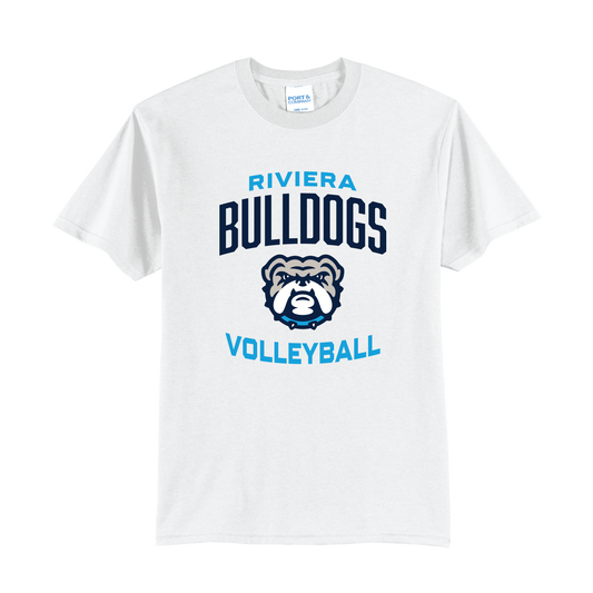 White Cotton Tee – Riviera Bulldogs Volleyball