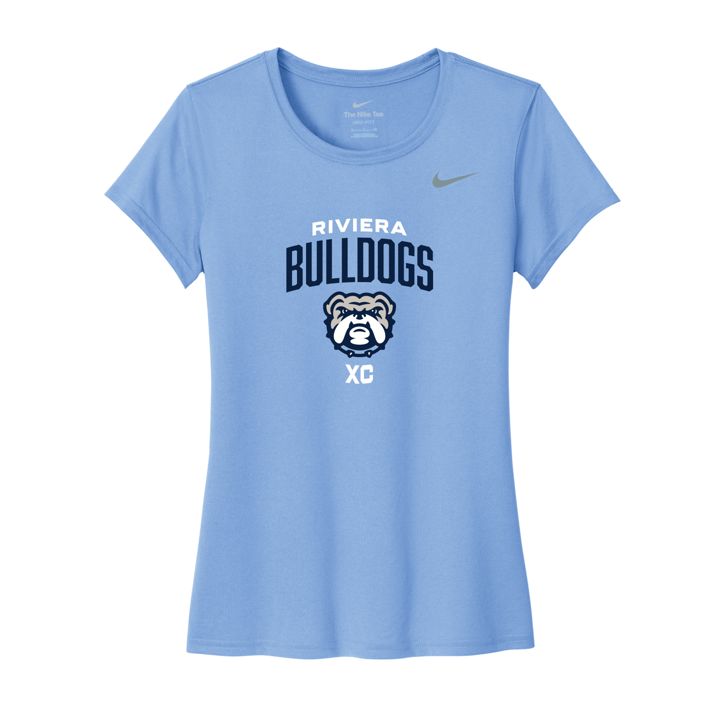 Light Blue Nike Ladies Tee – Riviera Bulldogs Cross Country